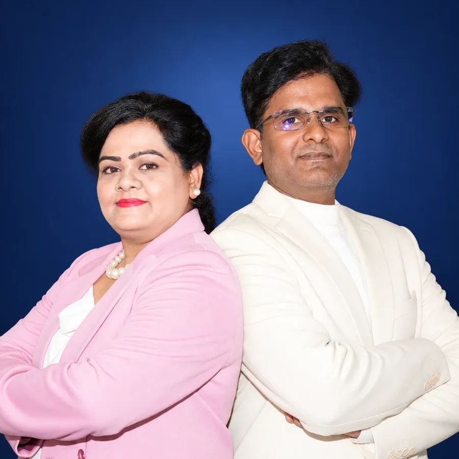 Acharya Rajan and Vertika Misra, founders of Astras Viesion
